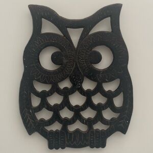 Vintage Old Dutch 1985 Cast Iron Owl Footed Trivet